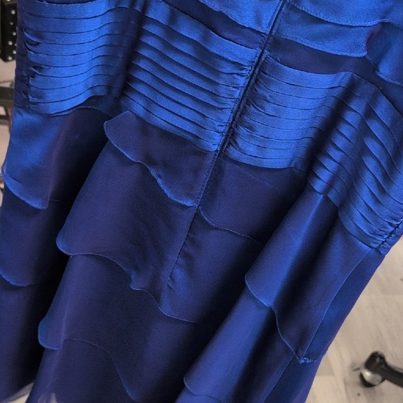 Adrianna Papell Sapphire Blue Ruffle Mini Dress - Picture 7 of 7